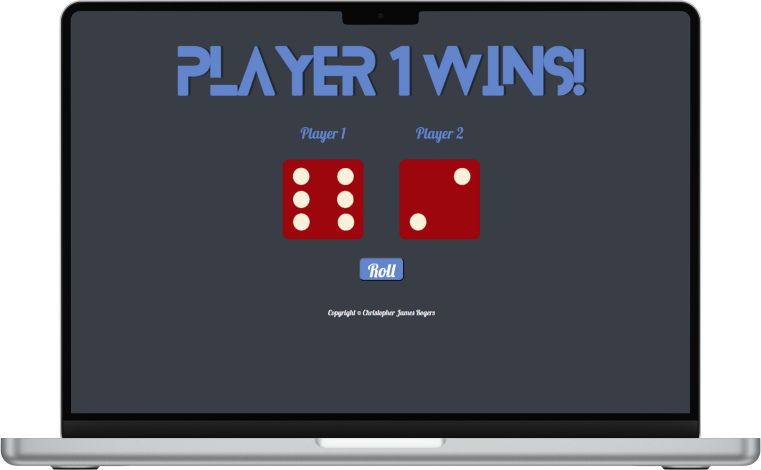 Screenshot of Dice Game