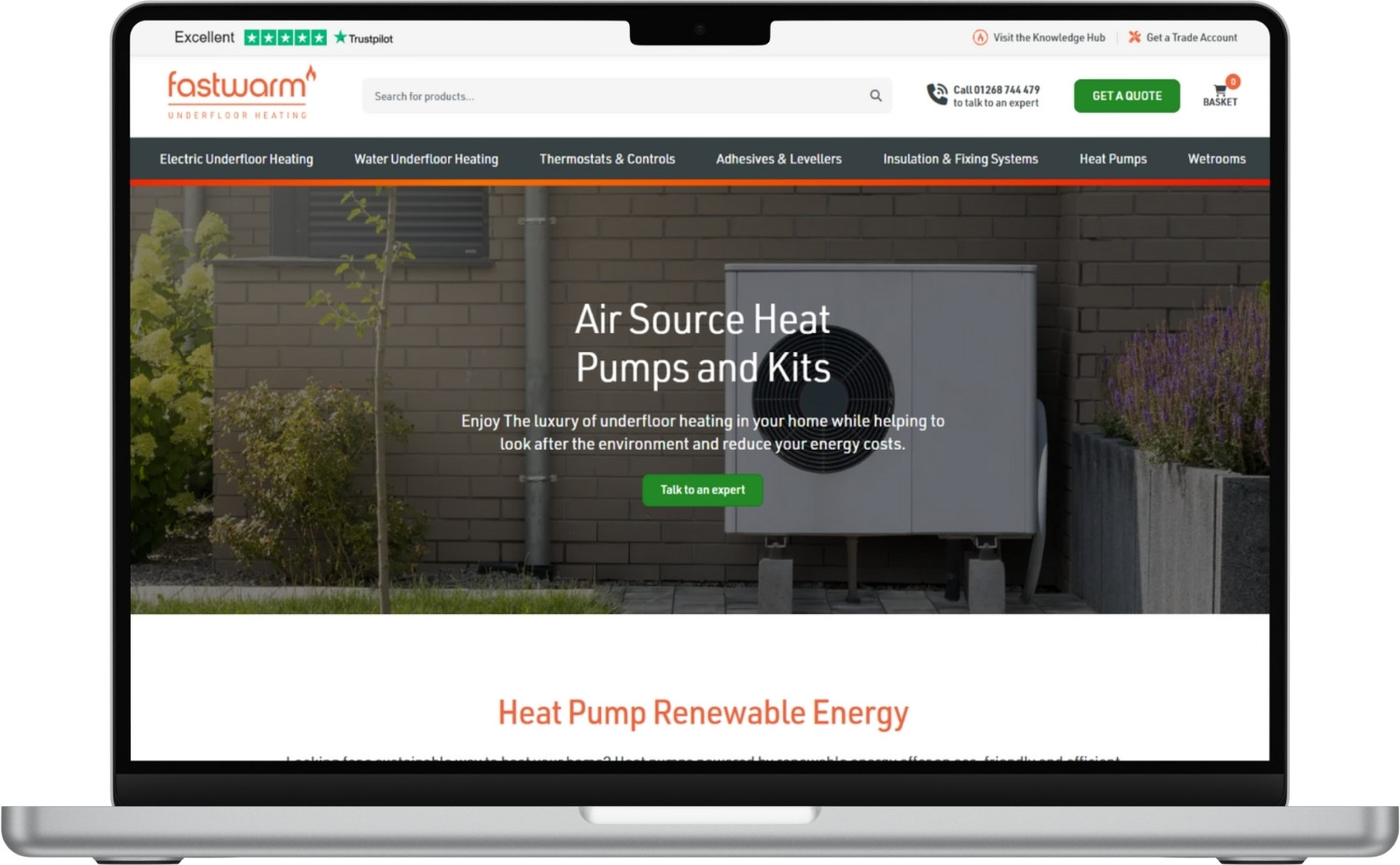 Screenshot of Air Source Heat Pump category