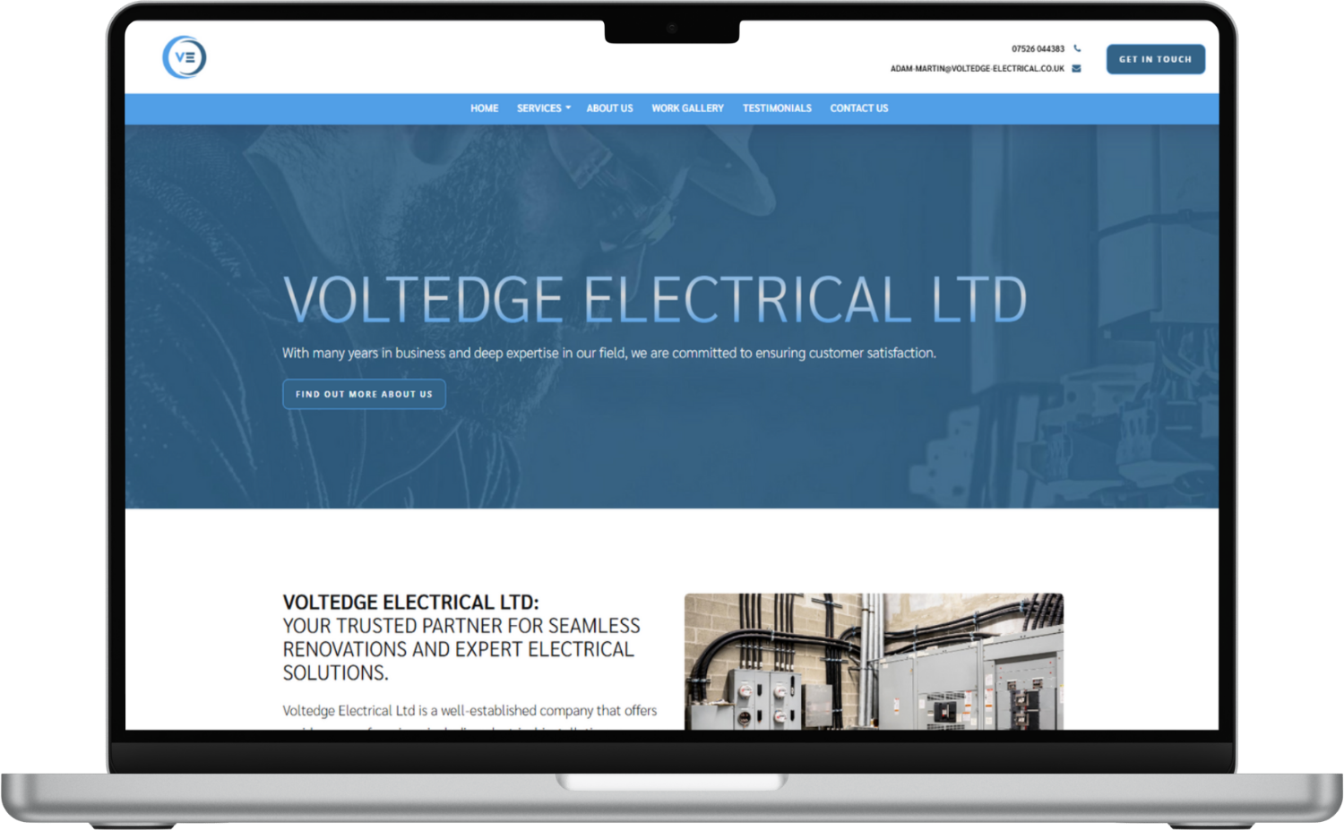 Voltedge Electrical LTD site screenshot